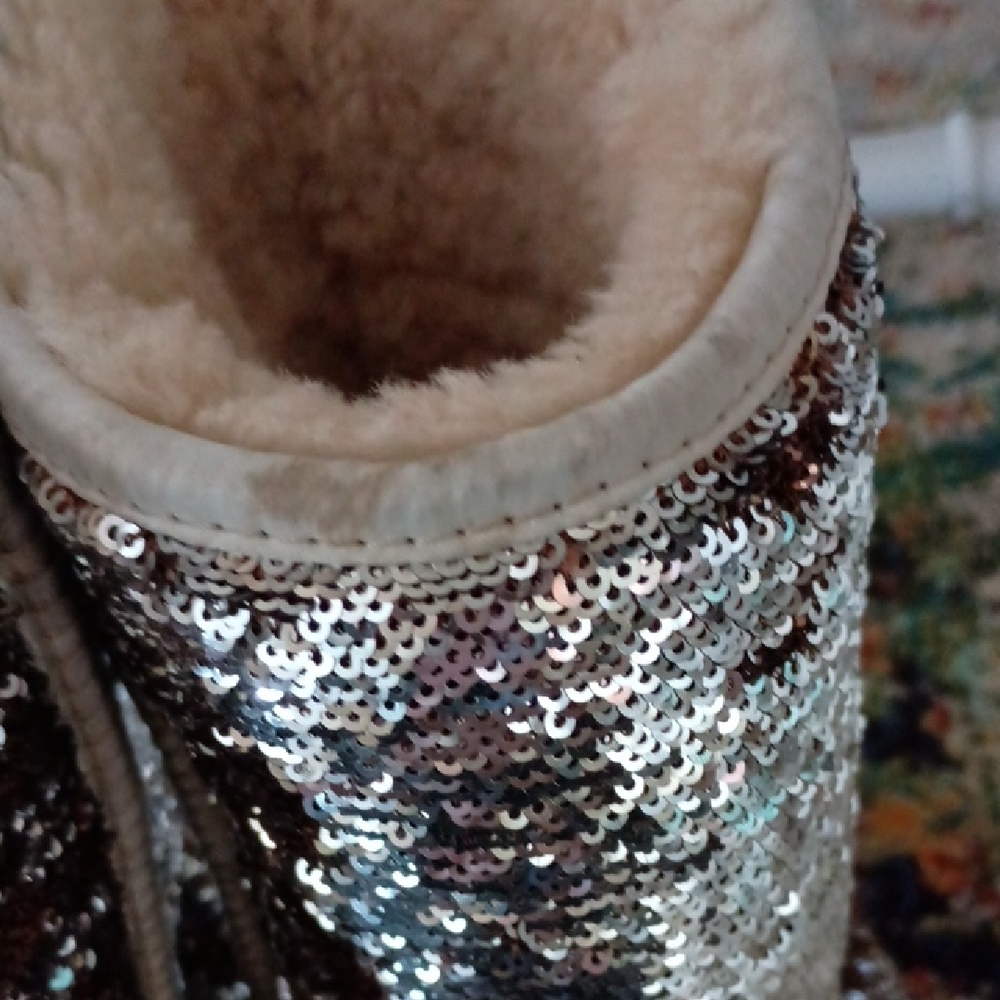 UGG Brown Sequin Winter Boots - image 5